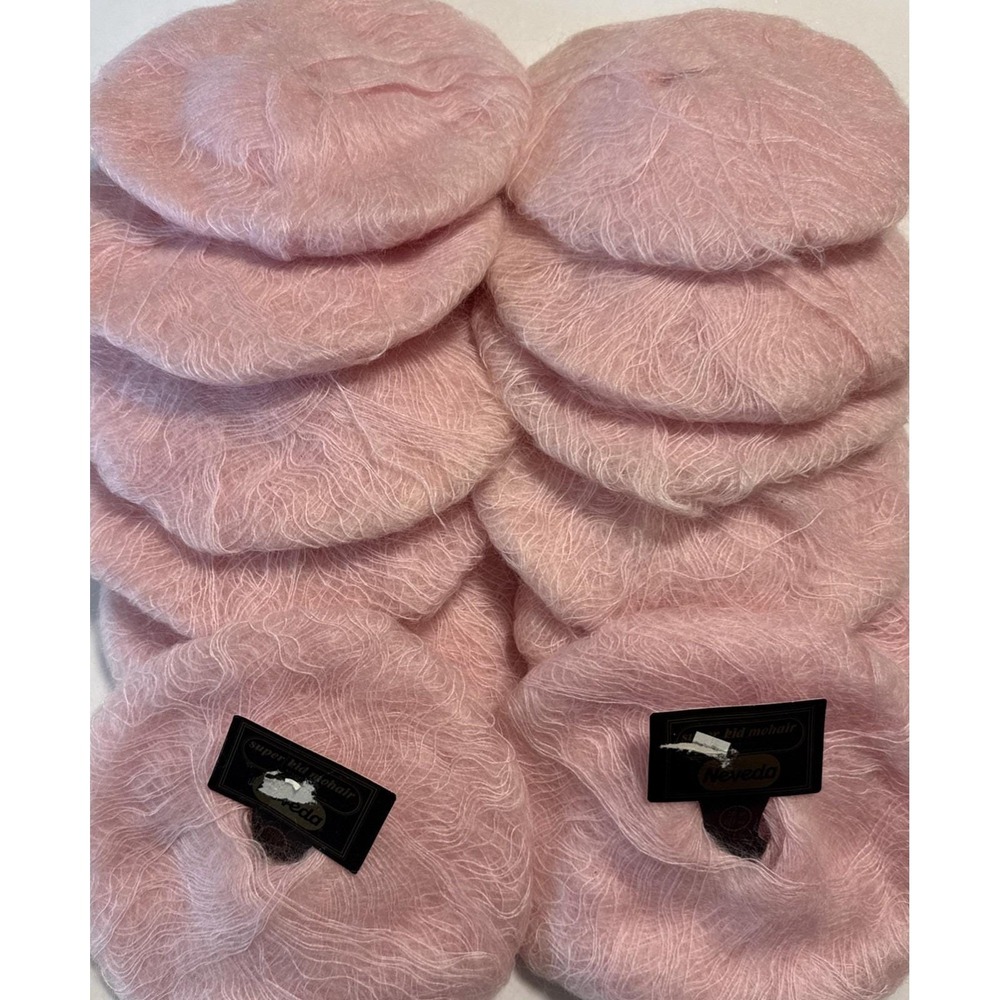 Neveda Super Kid Mohair Pink Yarn 8460 22 20gr 0.7oz 154 yards Soft Light Pink